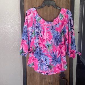 Lily Pulitzer off the shoulder blouse